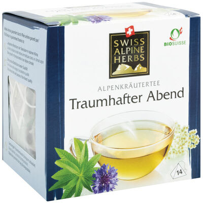 Swiss Alpine Herbs Bio Knospe Suisse Tee Traumhafter Abend