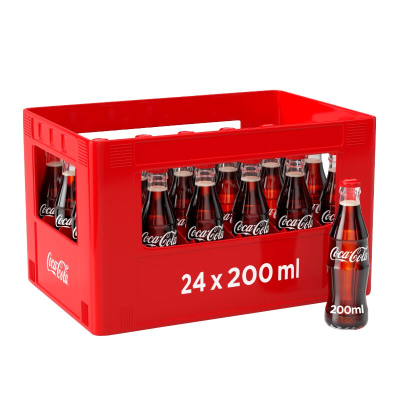 Coca-Cola classic Harass 24 x 0.2l Glas, large