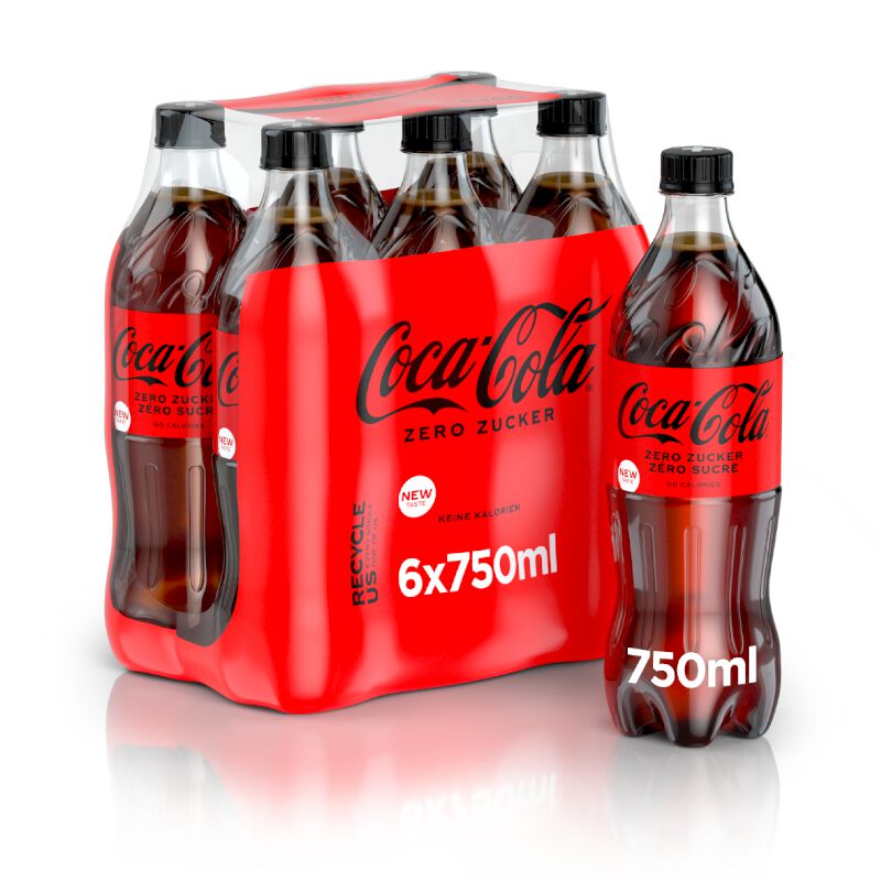 Coca-Cola zero Zucker 6 x 0.75l PET, large